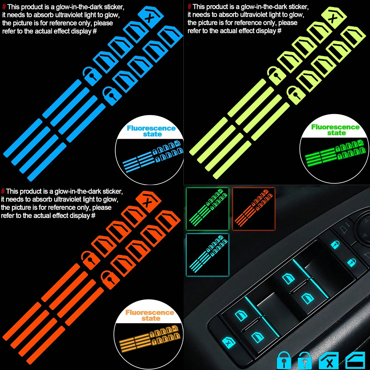 Car Accessories Quotes - 18pcs Stiker Tombol Kontrol Jendela Mobil