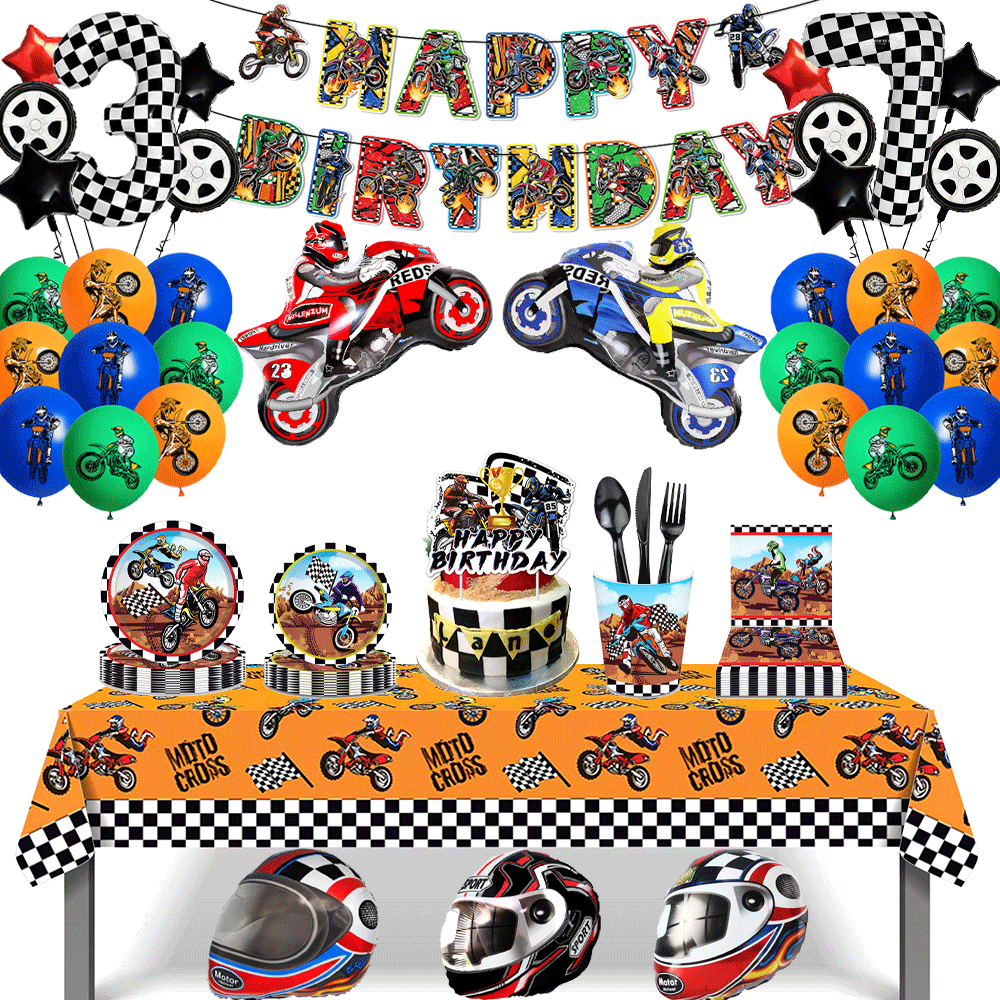 Car Accessories Banner - Tema Sepeda Motor Spanduk Selamat Ulang