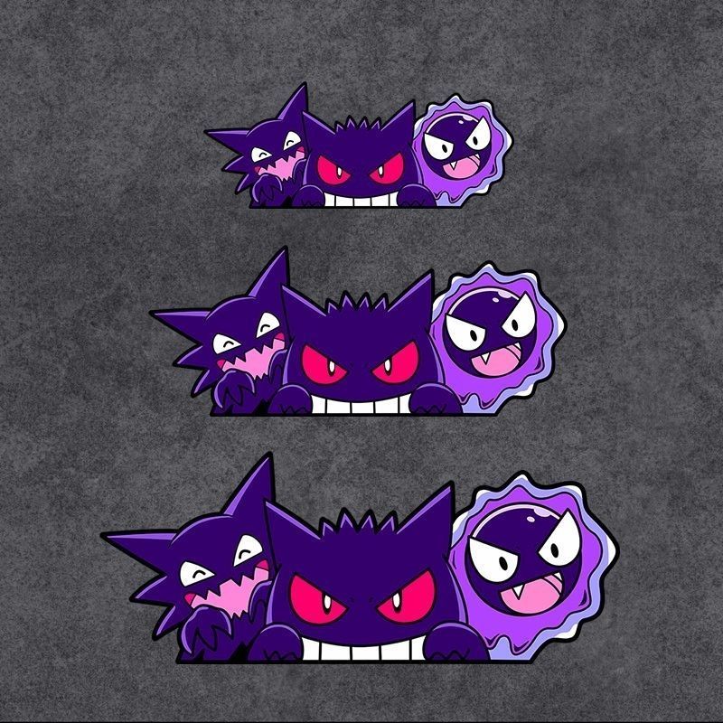 Car Accessories Quotes - Stiker Mobil Anime Pokemon Gengar yang
