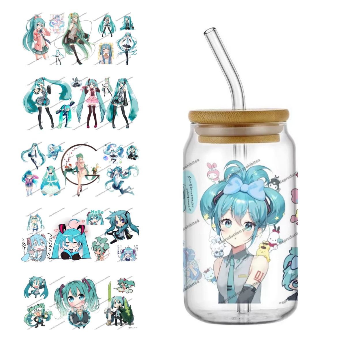 Car Accessories Quotes - Hatsune Miku UV DTF Cup Wrap