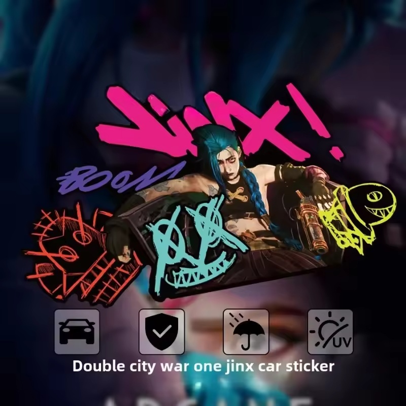 Car Accessories Quotes - Stiker Mobil Reflektif Grafiti Arcane Jinx