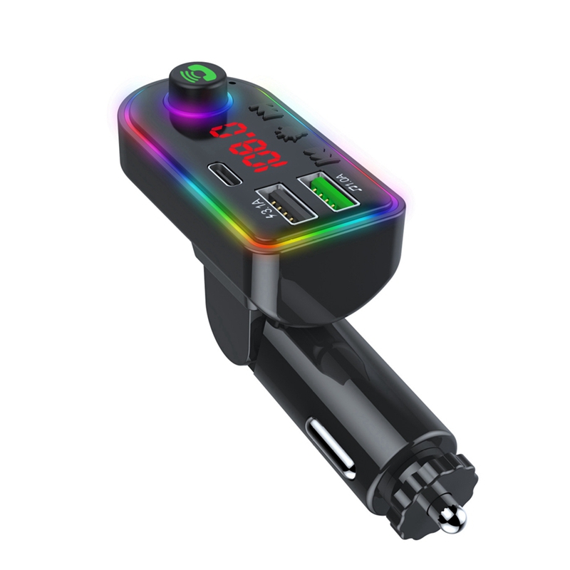 Fm Transmitter - Pemutar MP3 mobil, ABGZ-F8, Bluetooth, pengisian