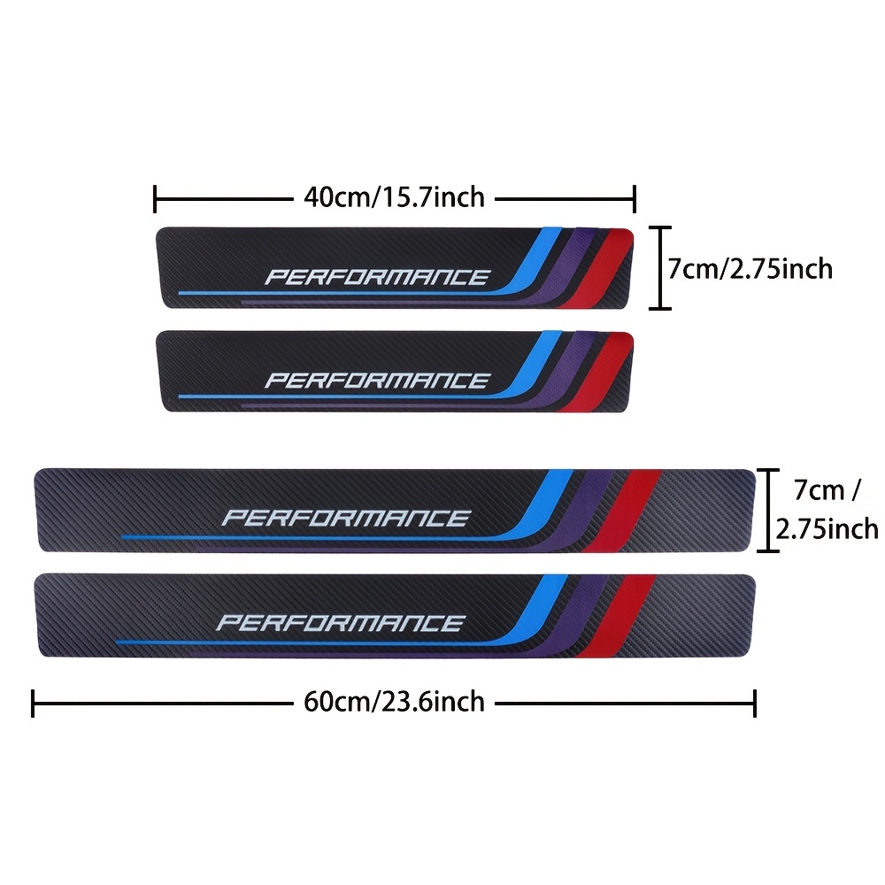 4 buah stiker pelat Sill serat - Car Accessories Quotes ulasan dan harga