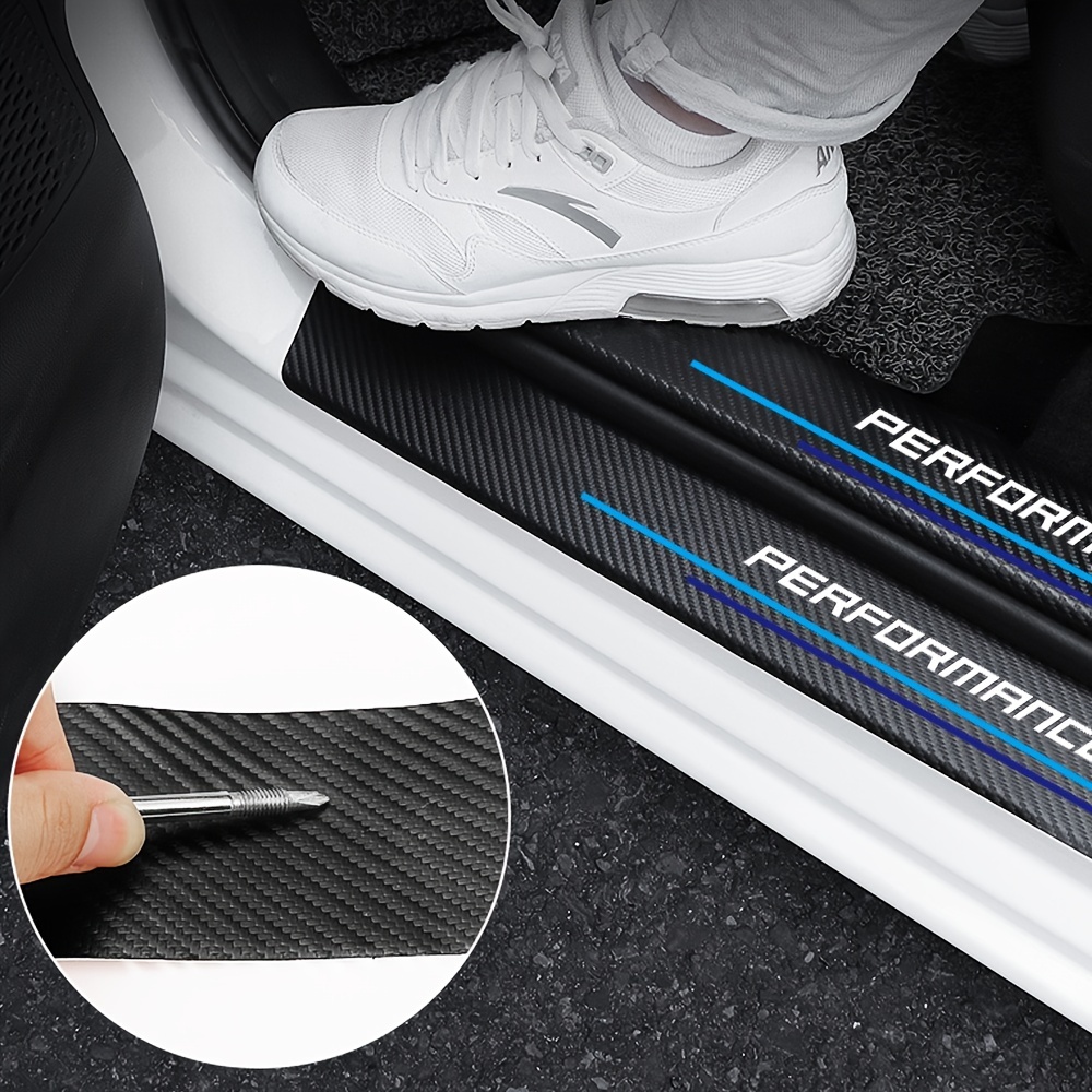 4 buah stiker pelat Sill serat - Car Accessories Quotes ulasan dan harga