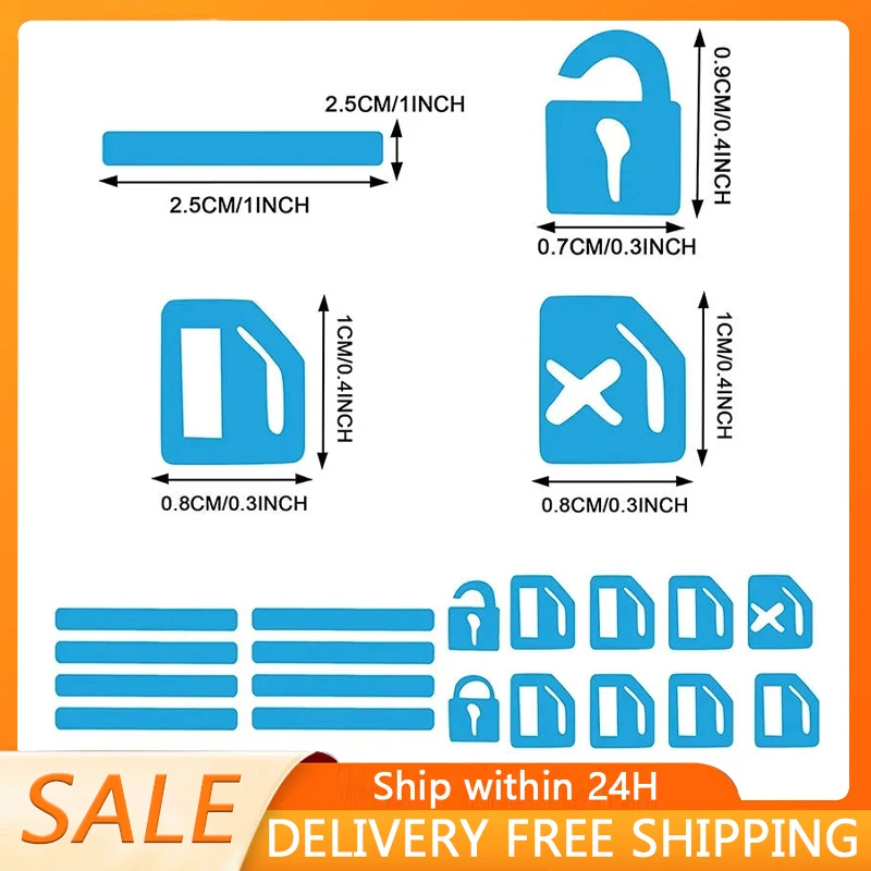 18pcs Stiker Tombol Kontrol Je - Car Accessories Quotes ulasan dan harga