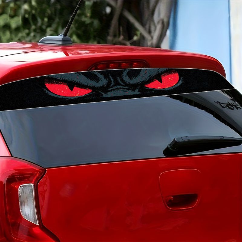 Stiker Vinil Grafis Mata Merah - Car Accessories Banner ulasan dan harga