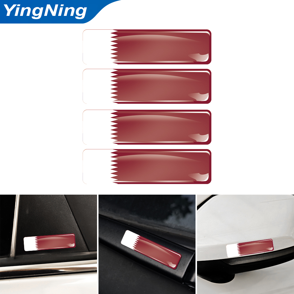 4 Buah Stiker Bendera Qatar Vi - Car Accessories Qatar ulasan dan harga