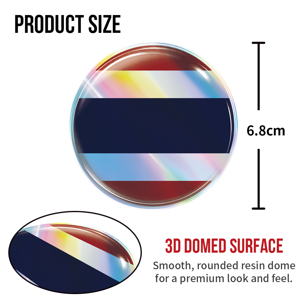 Stiker Resin 3D Bendera Thaila - Car Accessories Thailand ulasan dan harga