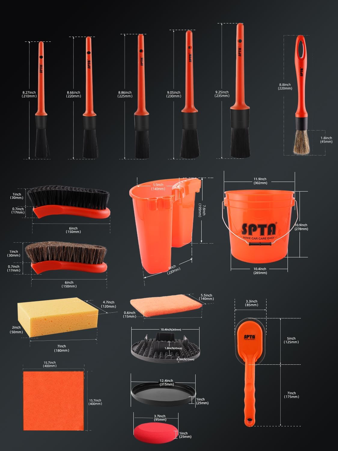 SPTA 31Pcs Set Ember Cuci Mobi - Car Detailing Brush ulasan dan harga