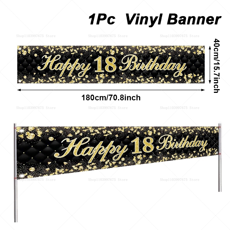 Selamat Ulang Tahun ke-18 Deko - Car Accessories Banner ulasan dan harga