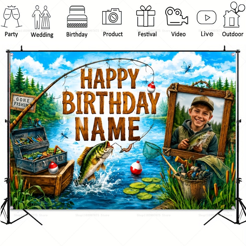 Backdrop Foto Bertema Memancin - Car Accessories Banner ulasan dan harga