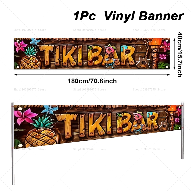 Spanduk Bar Tiki Dekorasi Pest - Car Accessories Banner ulasan dan harga