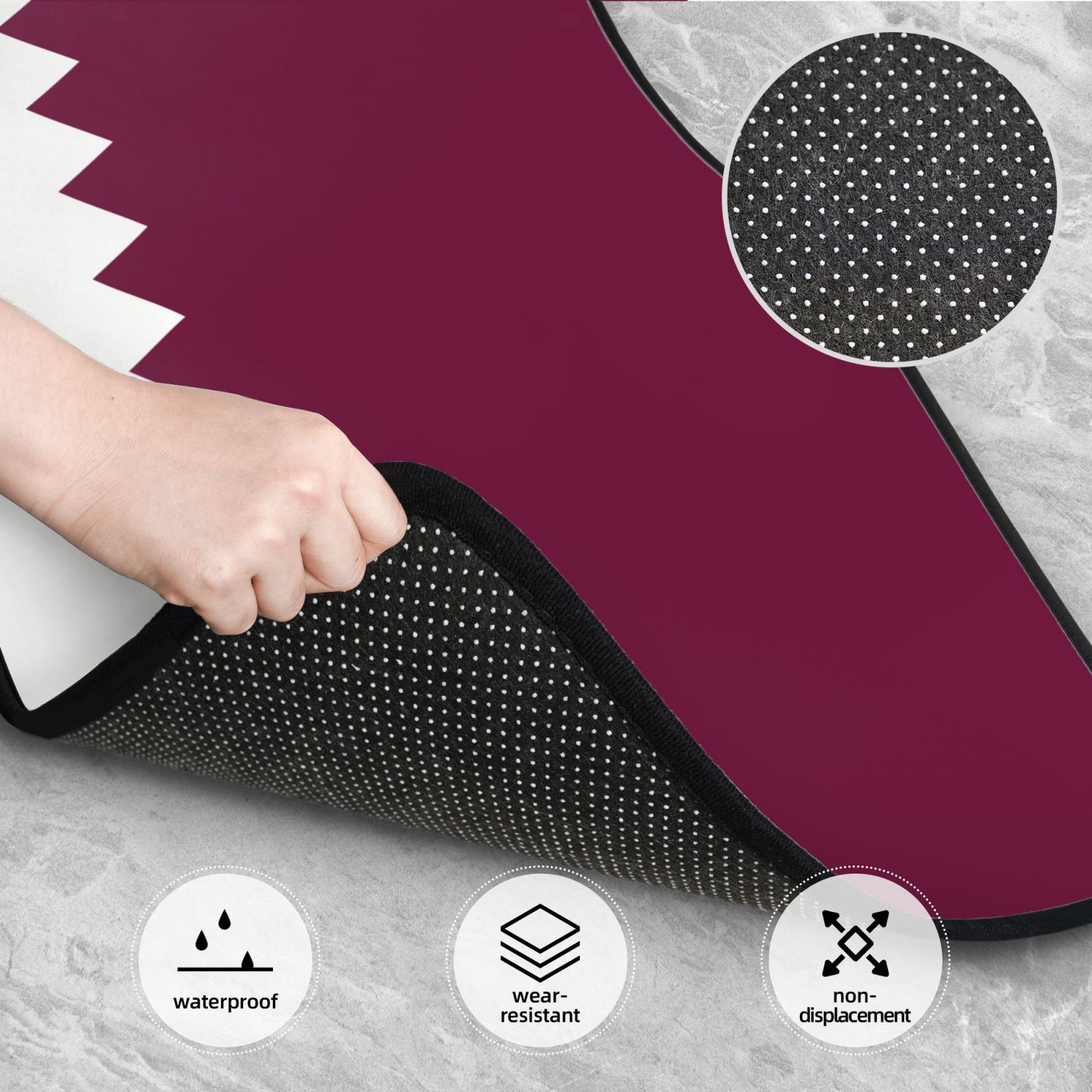 Karpet Mobil Motif Bendera Qat - Car Accessories Qatar ulasan dan harga