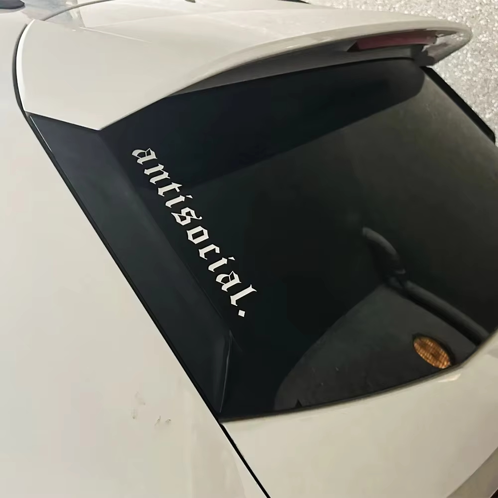 1 Buah Stiker Mobil Antisocial - Car Accessories Banner ulasan dan harga